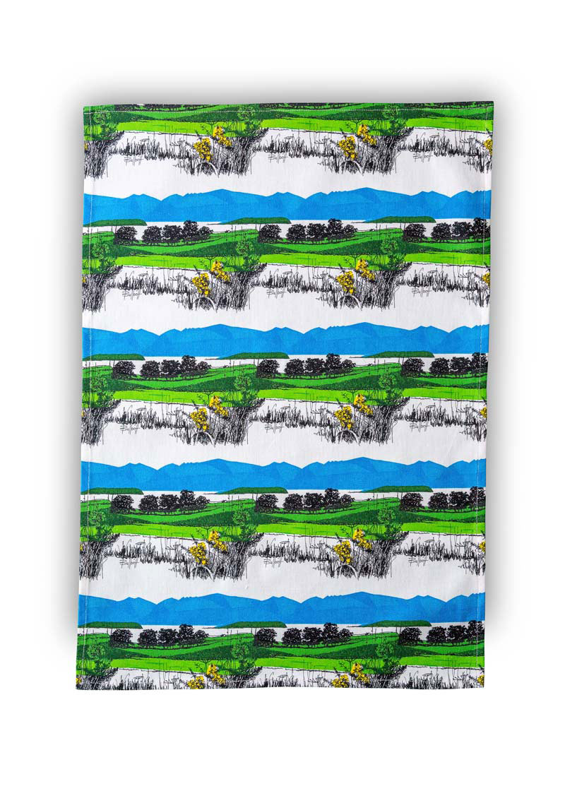 Sleeping Warrior Tea Towel by Sarah Jane Hemsley Upholstery