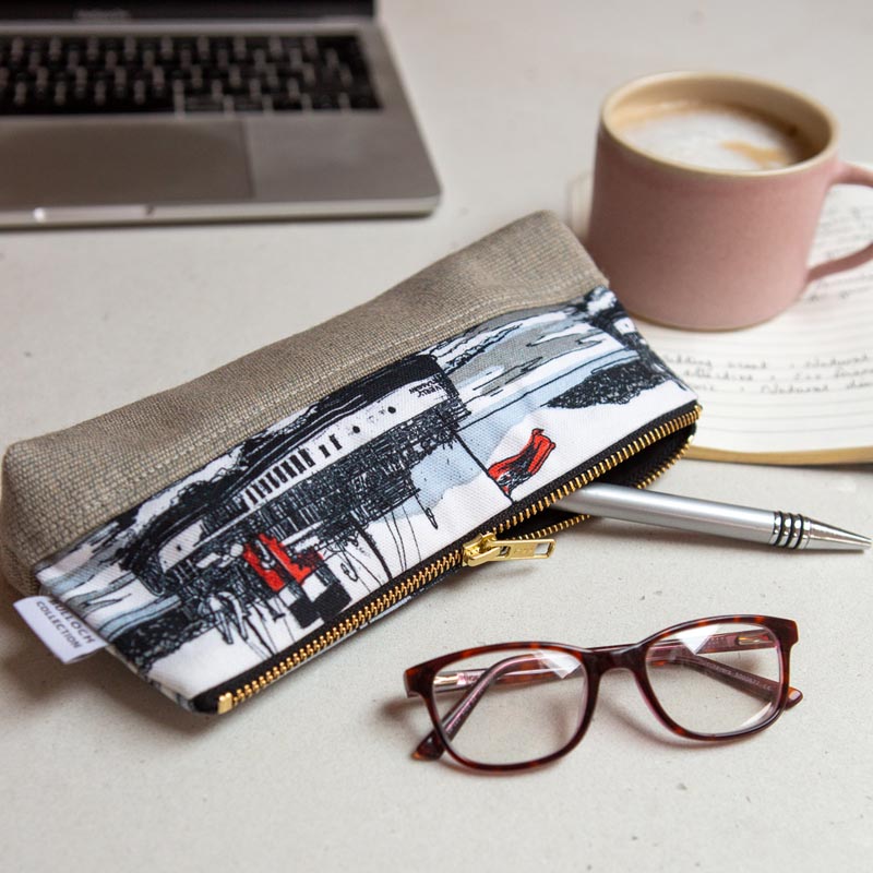 Waverley Pale Grey Glasses Case by The Bulloch Collection