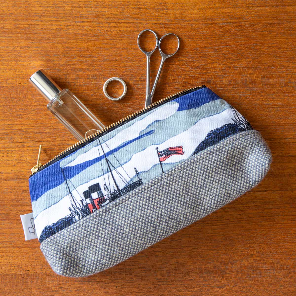 Waverley Navy & Grey Glasses Case by The Bulloch Collection