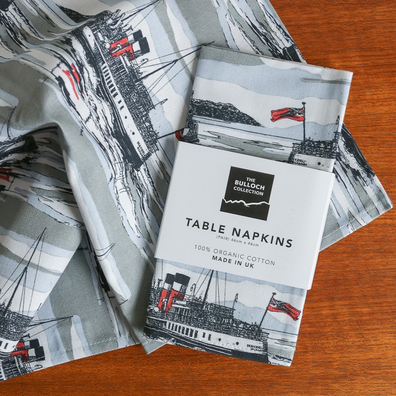 Waverley pale grey napkins by Sarah Jane Hemsley