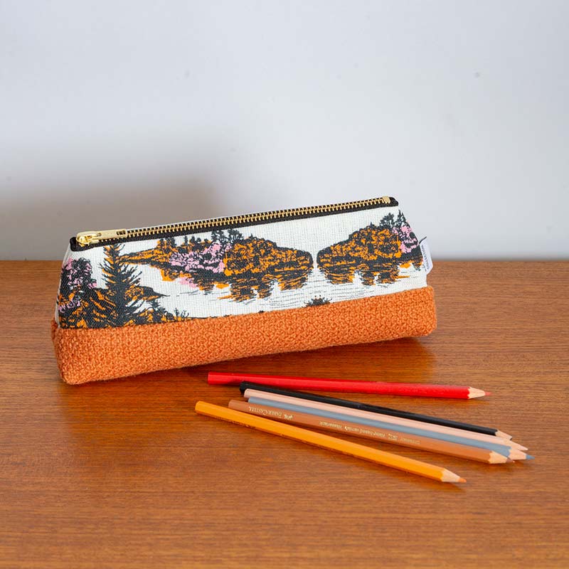 Burnt Island Orange Glasses Case by Sarah Jane Hemsley