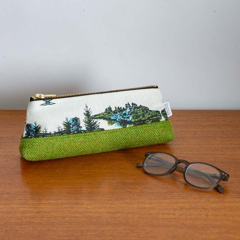 Burnt Island Green Glasses Case by Sarah Jane Hemsley