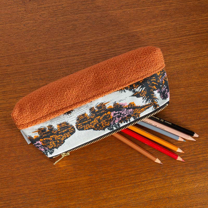 Burnt Island Orange Glasses Case by Sarah Jane Hemsley